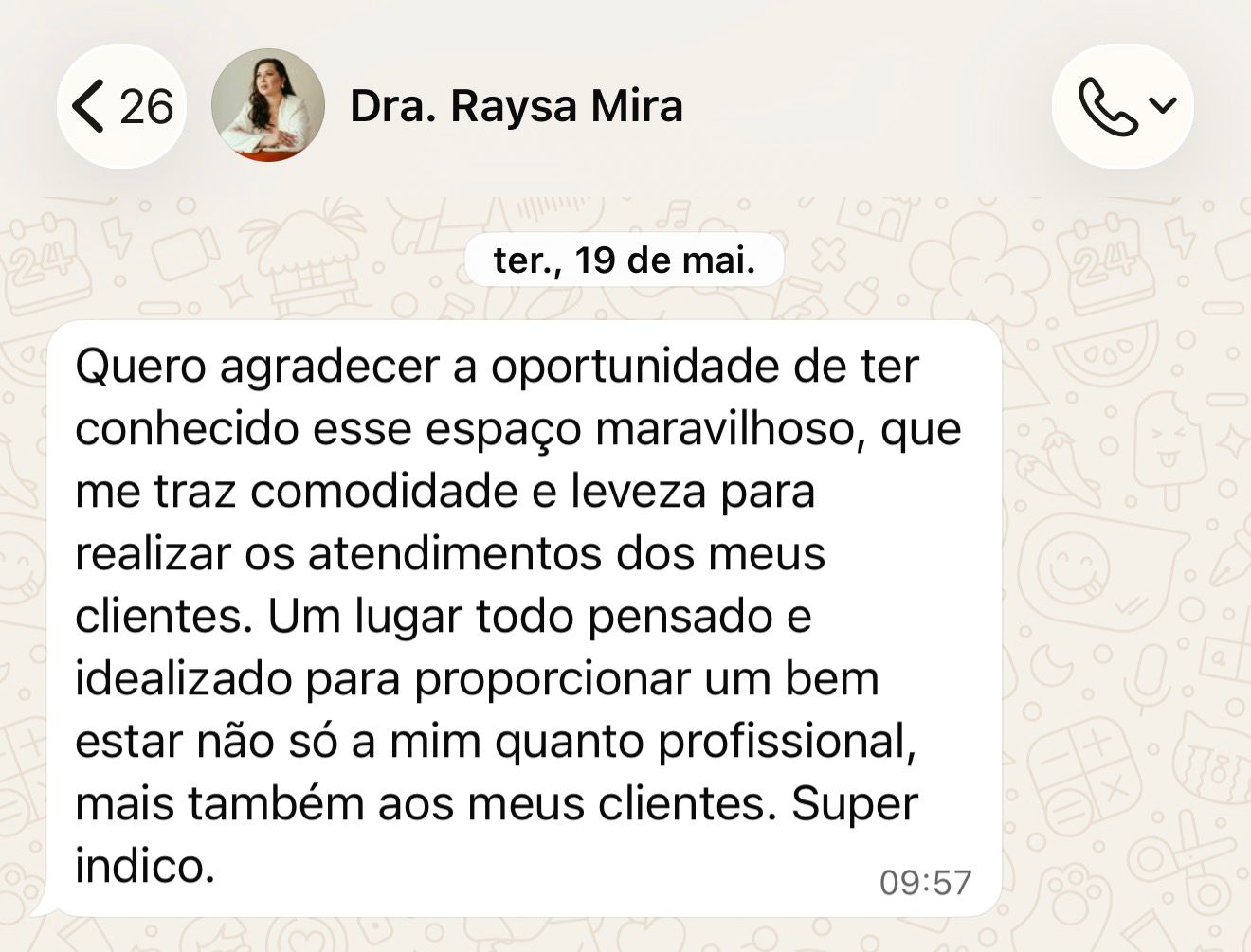 Depoimento de Dra. Raysa Mira